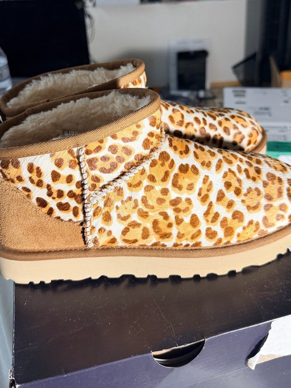 Leopard Print mini uggs
